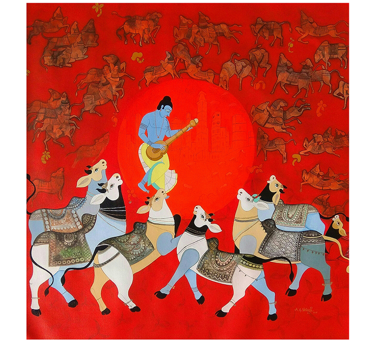Sacred - Krishna and Bulls