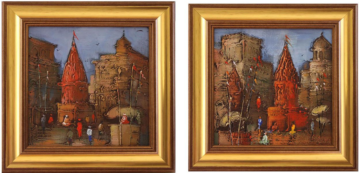 Ghat (Set of two paintings)